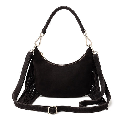 Wildledertasche mit Fransen