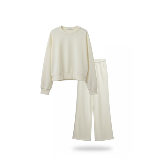 Loungewear Set in Eierschalenweiß